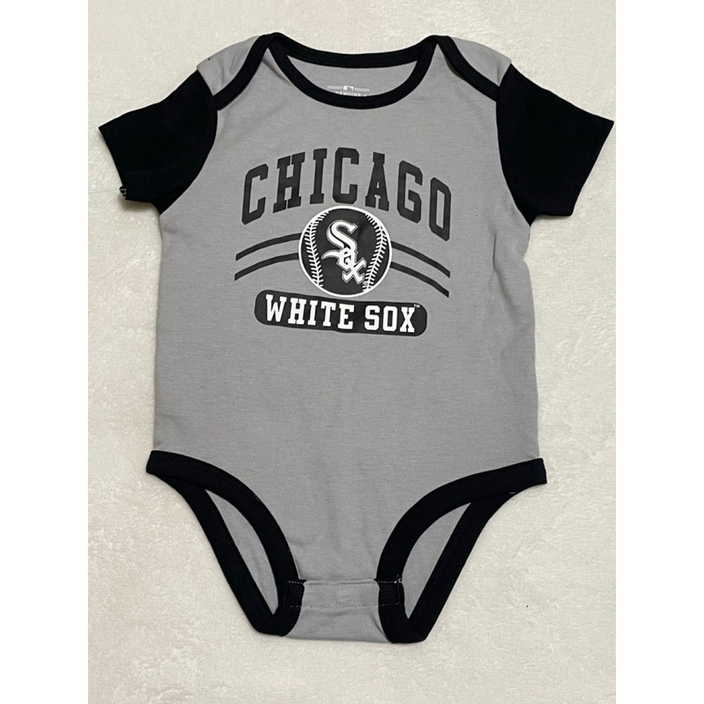 Baby Chicago White Sox Bodysuits 3-Piece Set 12 Months Black Gray - Picture 8 of 8